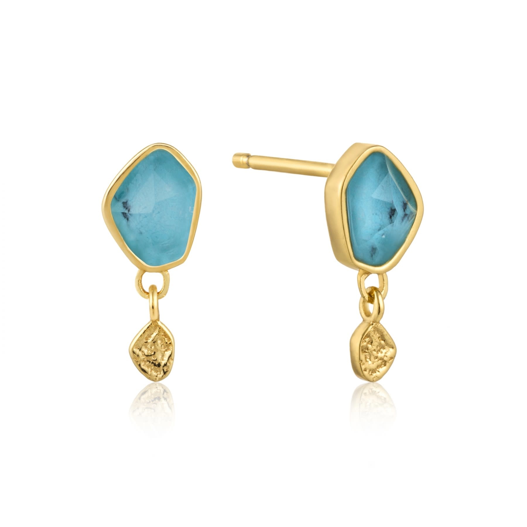 Boucles d'oreilles Ania Haie Turquoise Drop Gold Stud