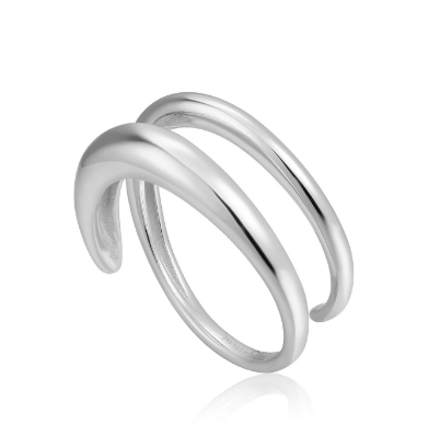 Bague Ania Haie Silver Luxe Twist Adjustable