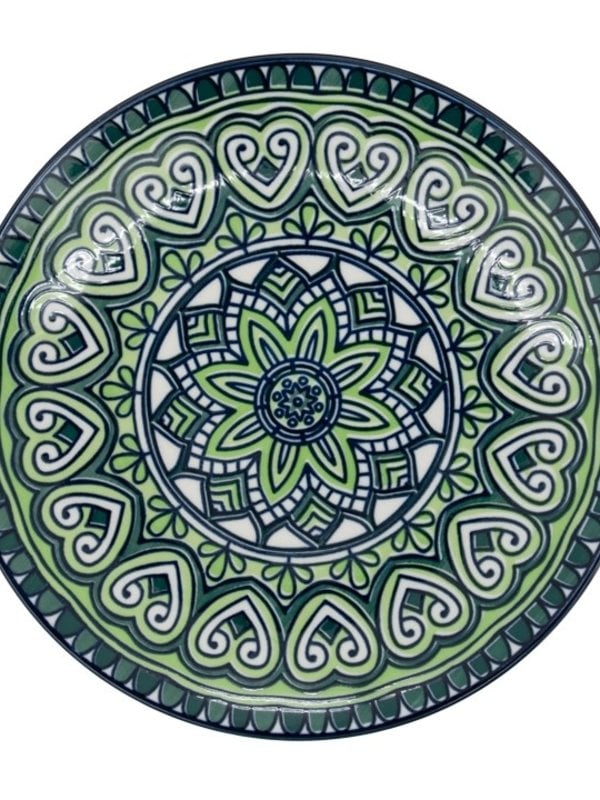 Torre & Tagus Kiri Porcelain 8.5 Side Plate - Green Mandala