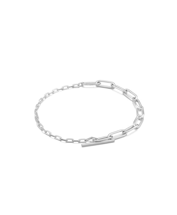 Bracelet Ania Haie Mixed Link T-bar Silver