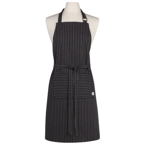 Tablier Chef Pinstripe Black