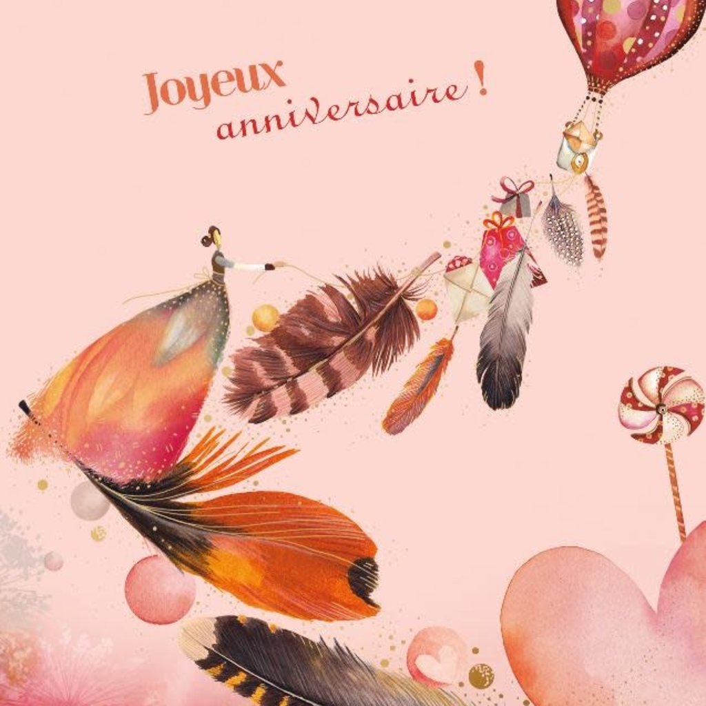 Carte De Souhait Joyeux Anniversaire Boutique Amandine