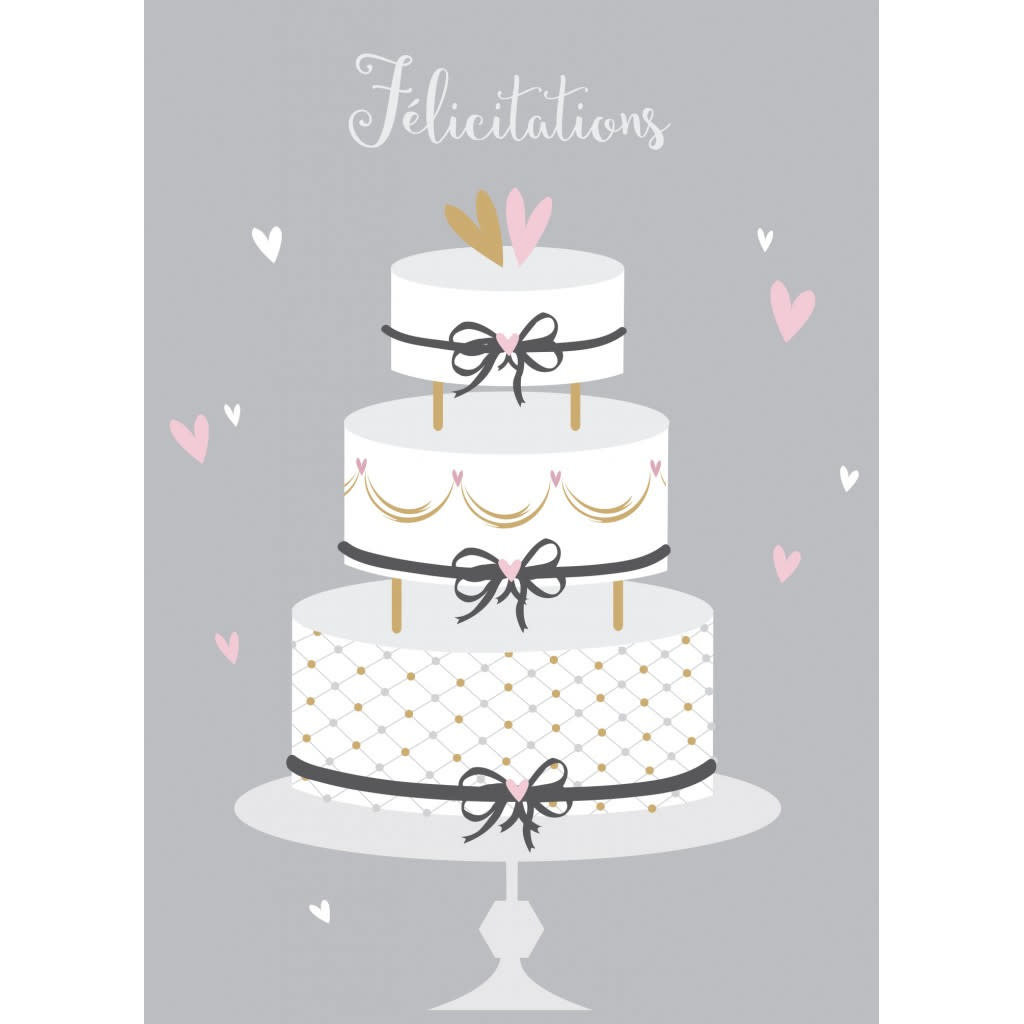 Carte De Souhait Felicitation Gateau Argent Boutique Amandine