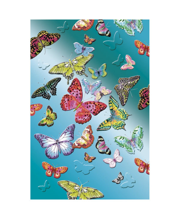 Carte de souhait Papillons métalisé