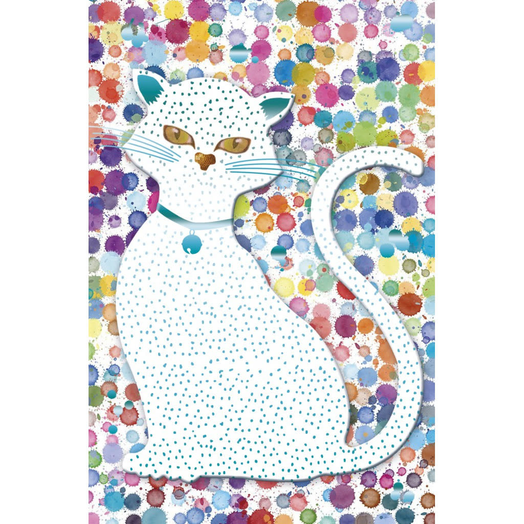 Carte De Souhait Chat Multicolore Boutique Amandine