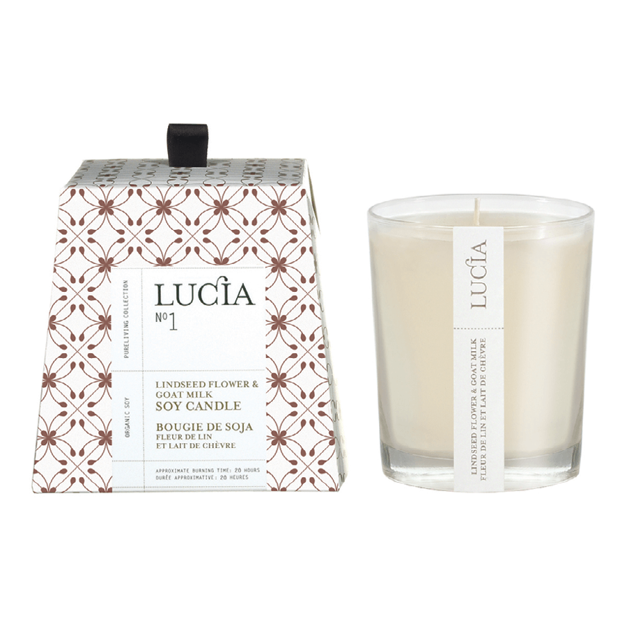 N°1 Bougie de soja Fleur de lin et lait de chèvre 50h Lucia