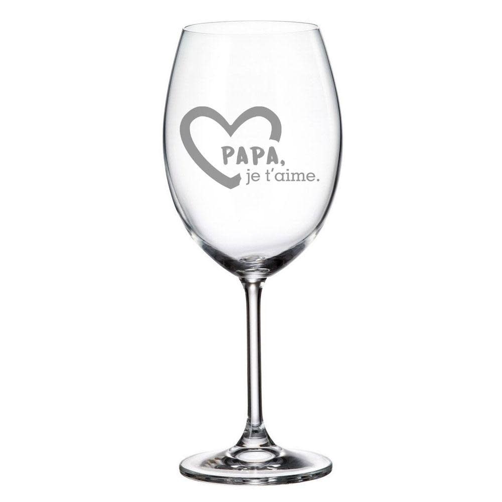 Verre à Vin Papa je t'aime