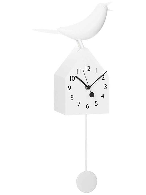 Torre & Tagus Horloge Birdhouse motion clock Blanc