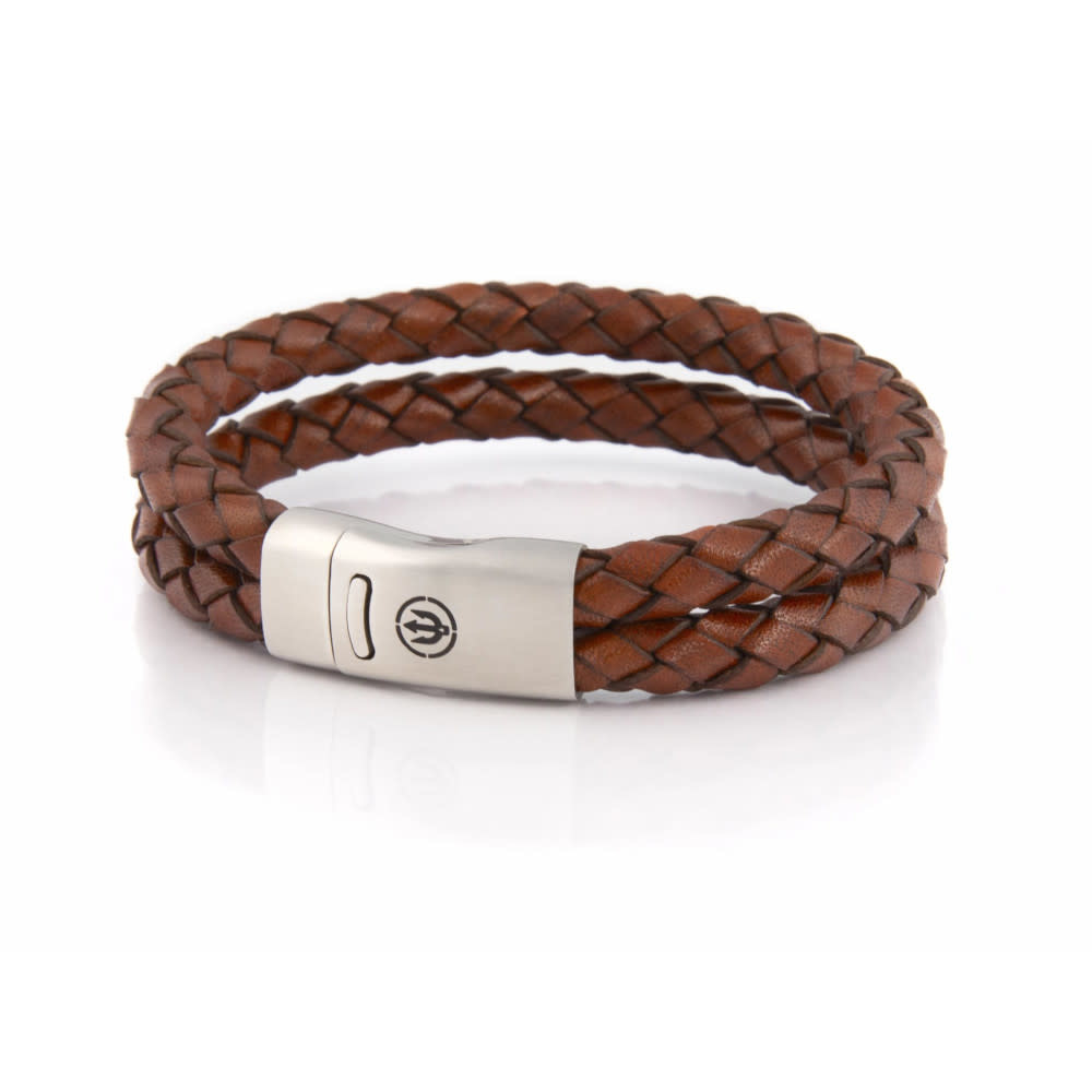 Bracelet Commodore trident Steel Double 6 L Classic Brown