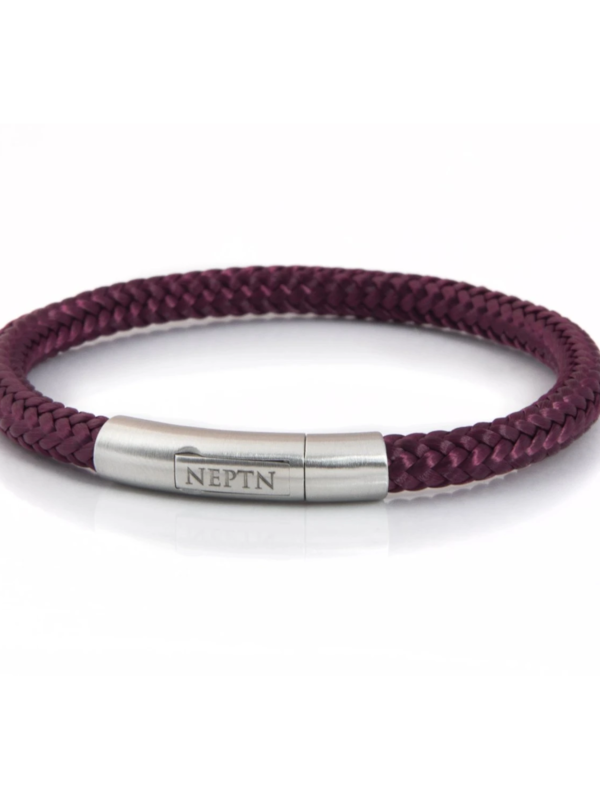Neptn BRACELET NEPTN SAILOR Neptn Pro STEEL 6 R Dark-RedCoral-Rope