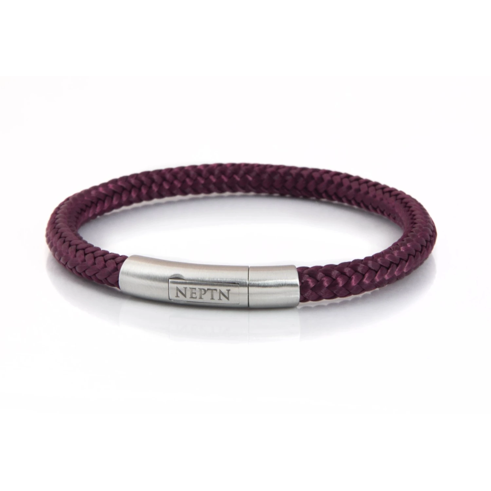 BRACELET NEPTN SAILOR Neptn Pro STEEL 6 R Dark-RedCoral-Rope