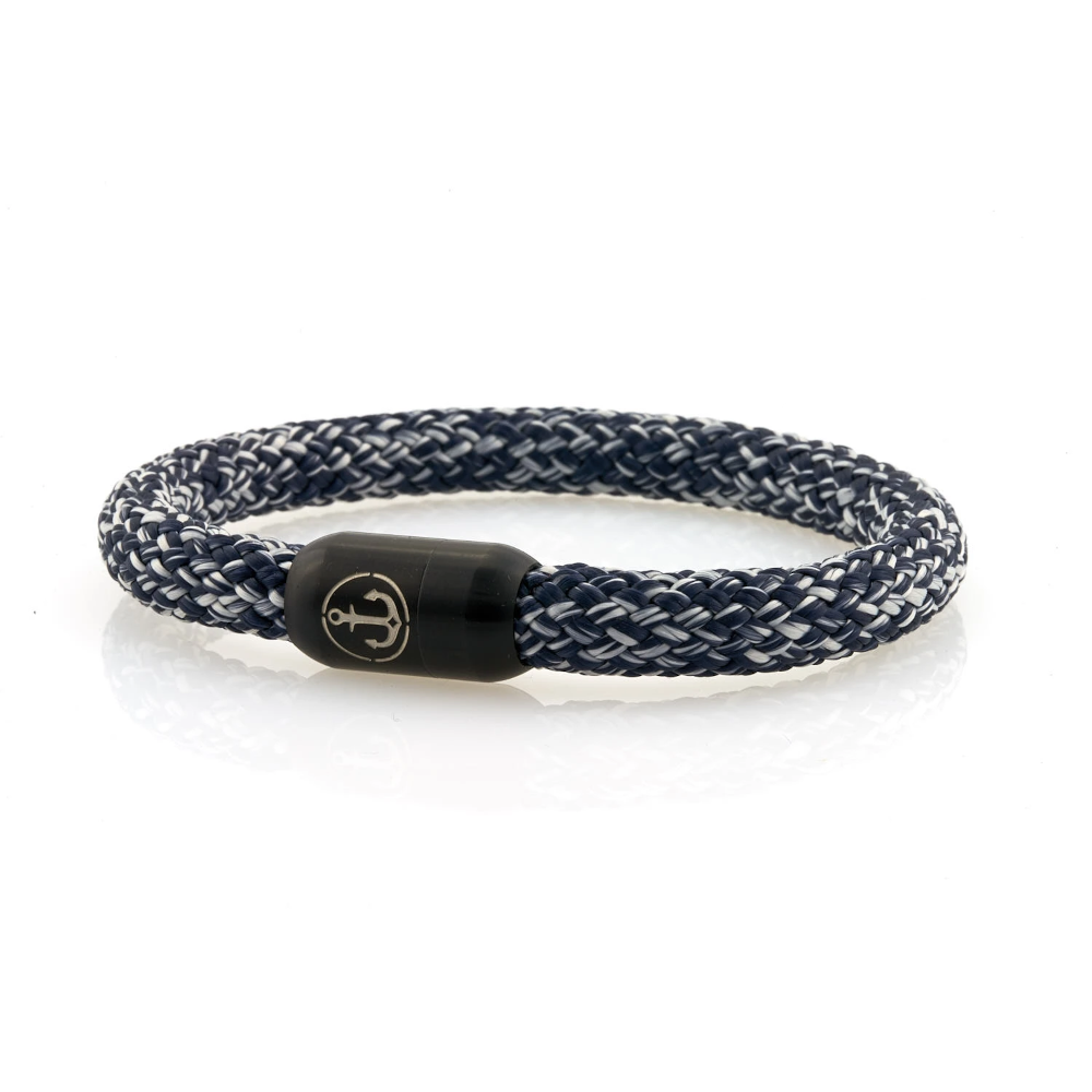 BRACELET BOATSWAIN Anchor BLACK 8 R Denimblue-Rope