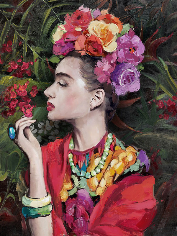 Nostalgia Canvas Frida Khalo rouge 60x90cm