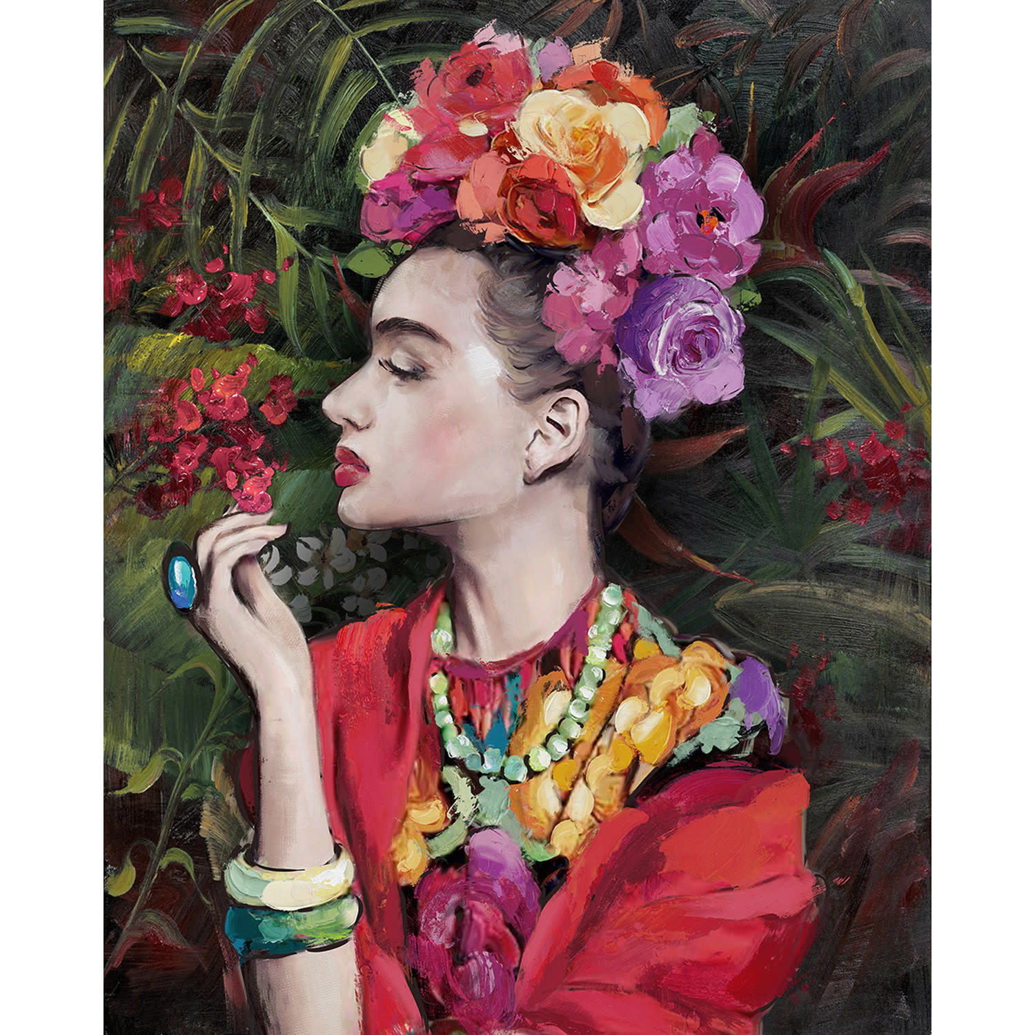 Canvas Frida Khalo rouge 60x90cm