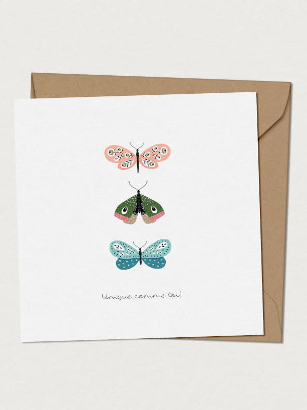 Mimosa Design Carte de Souhaits Papillons