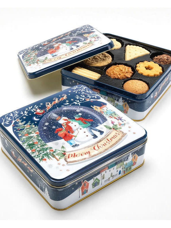 Tri-Connect Biscuit Christmas Snow Globe Tin
