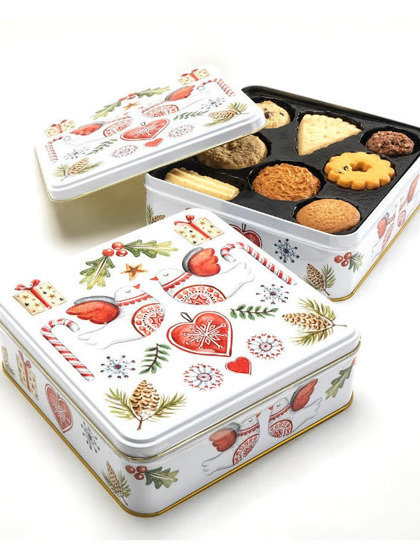 Tri-Connect Biscuit Christmas Turtle Dove Tin
