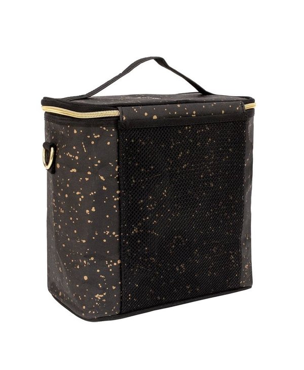 Boite à lunch So Young Black Paper Gold Splatter Lunch Poche