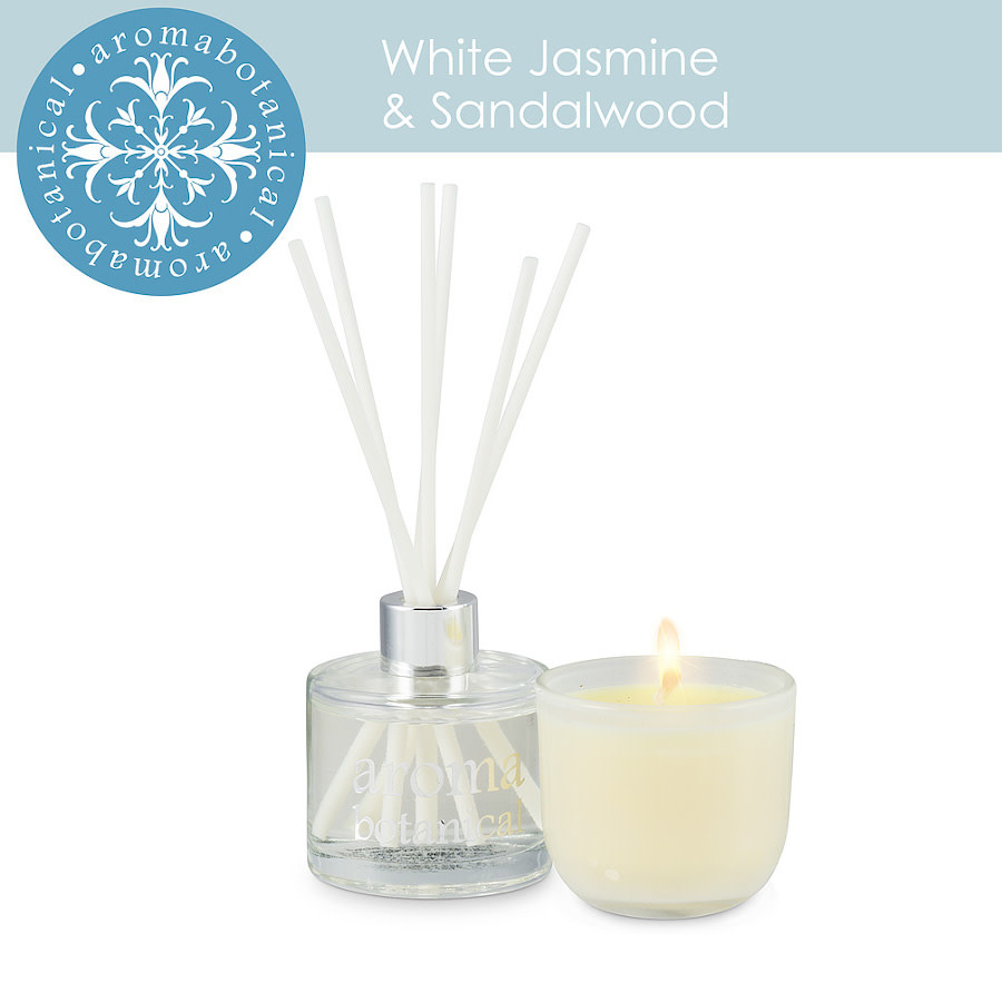 Ensemble cadeau 2 pièces jasmin blanc et santal