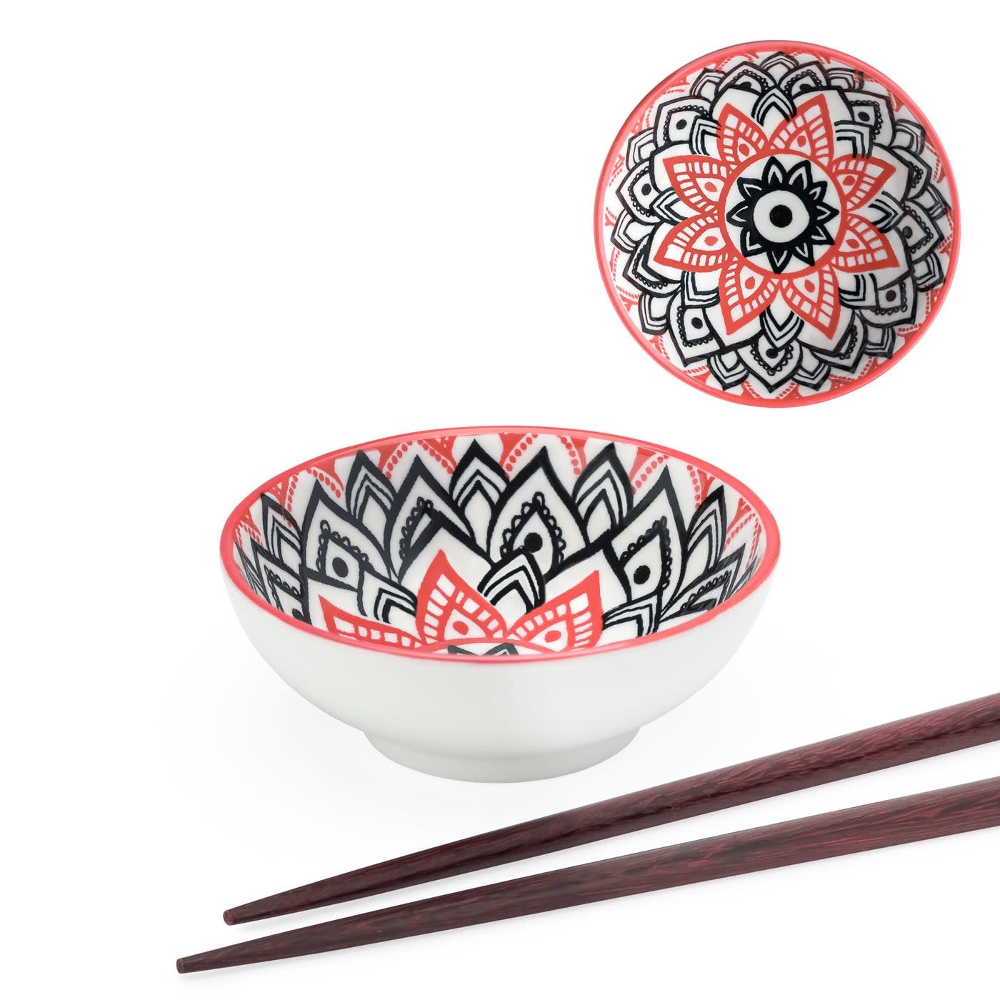 Bol à sauce 3'' en porcelaine Kiri Lotus Mandala