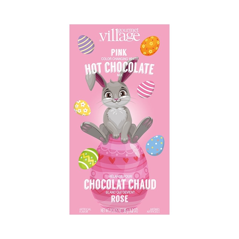 Chocolat Chaud  Lapin de pâques Rose  Gourmet du Village