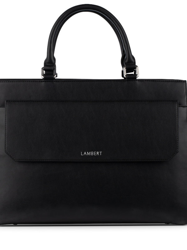 Lambert KIARA - Sac fourre-tout Lambert en cuir vegan Noir Shiny Smooth