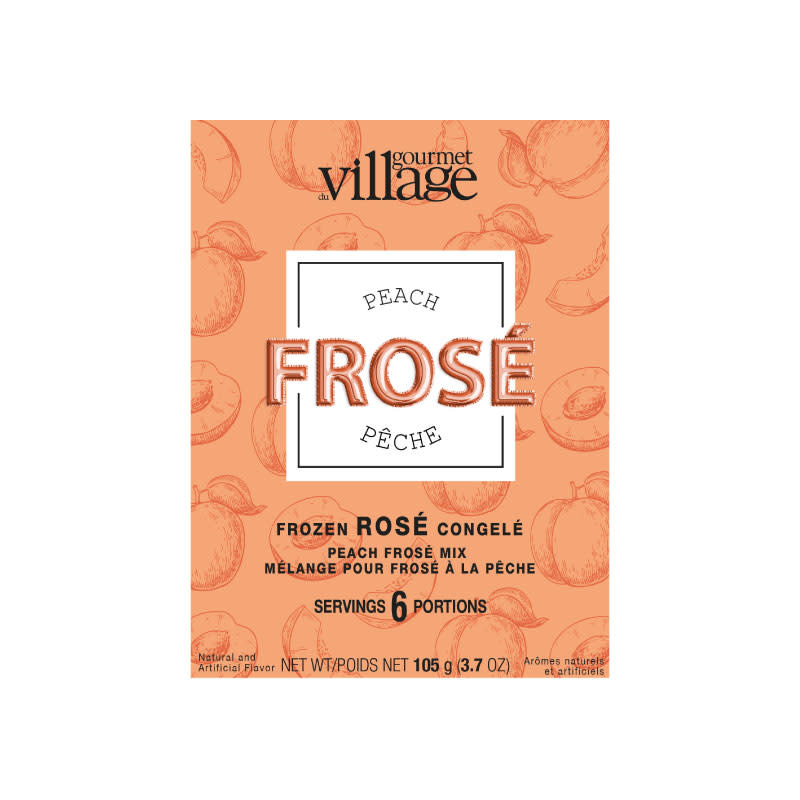 Mélange  aromatisé pour Frosé à la pêche  Gourmet du Village (105g)