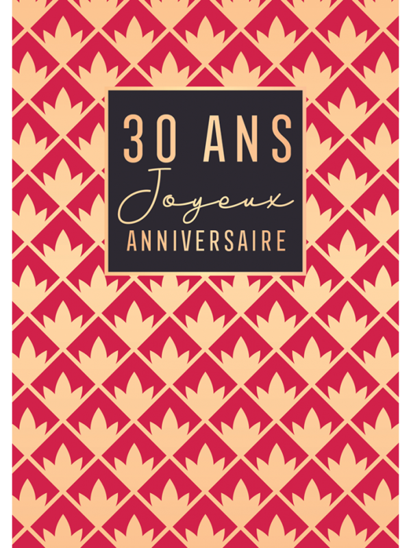 Incognito Carte De Souhait 30 Ans Joyeux Anniversaire