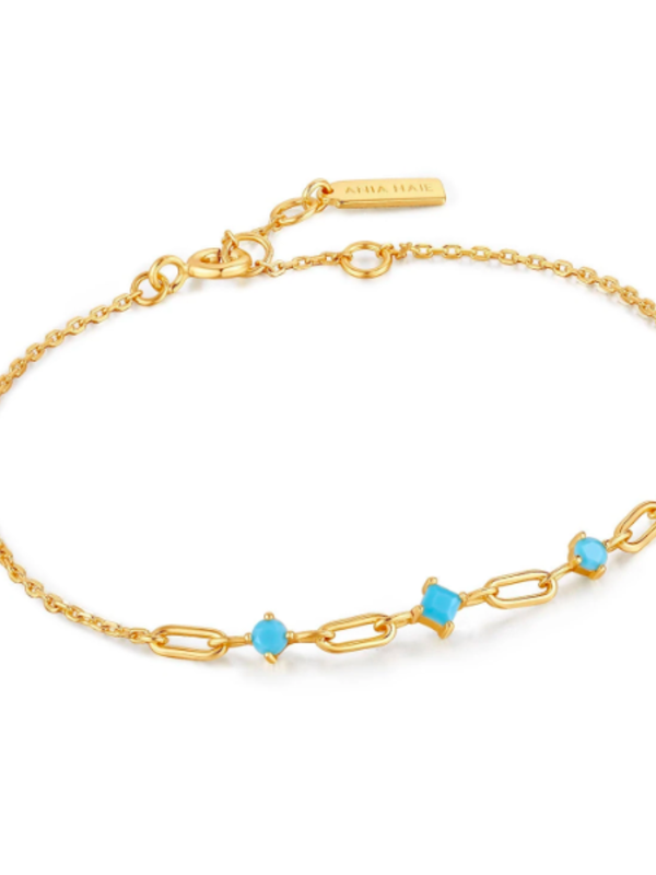Ania Haie Bracelet Ania Haie Turquoise Link Gold