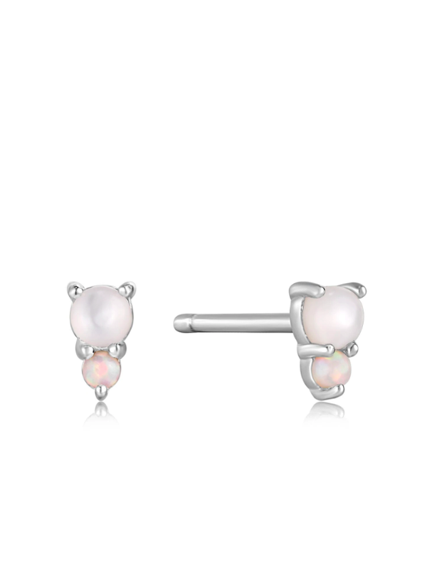 Ania Haie Boucles d'oreilles Ania Haie Mother of Pearl and Opal Stud Silver