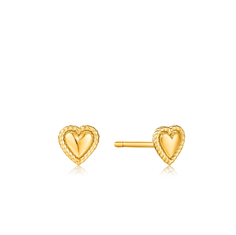 Boucles d'oreilles Ania Haie Rope Heart Bar Stud Gold E036-02G