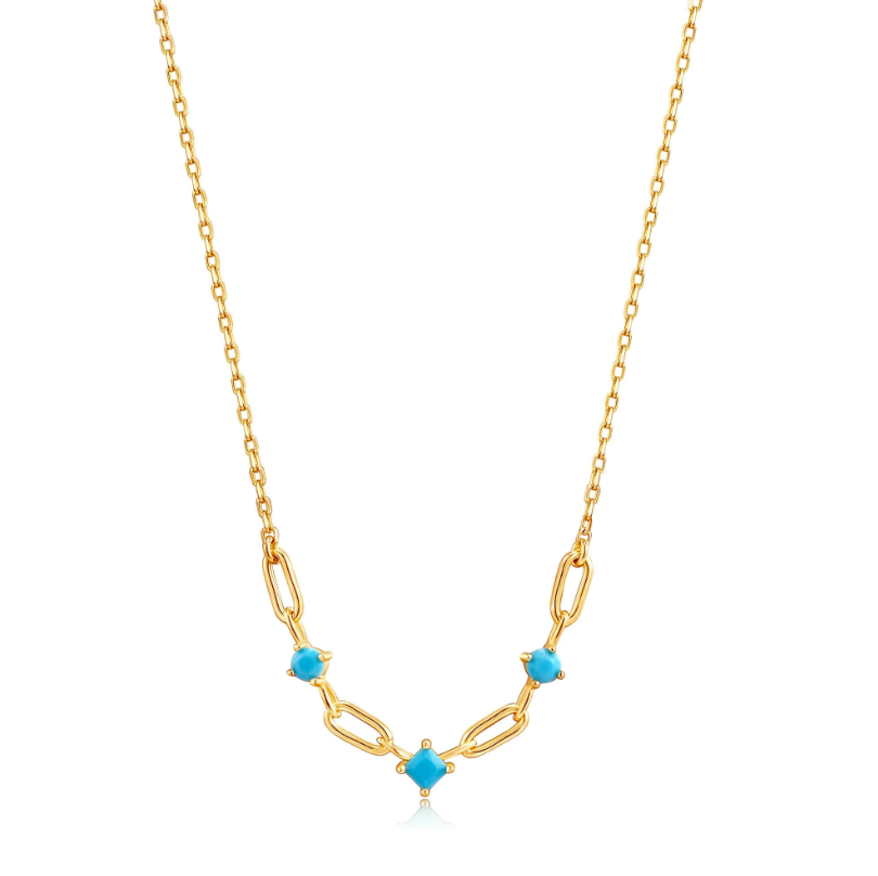 Collier Ania Haie Turquoise Link Gold