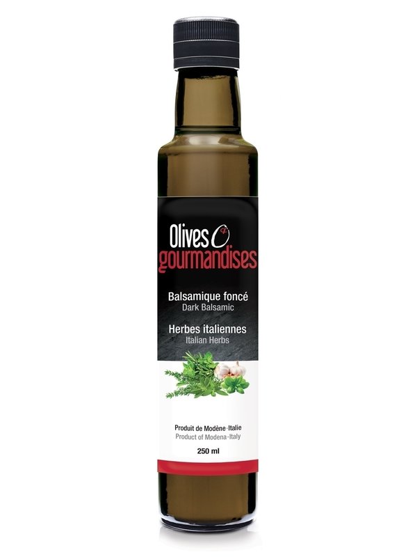 Olives & Gourmandises Balsamique  Foncé  Herbes Italiennes  250ml