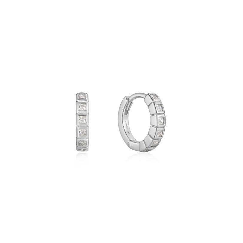 Boucle d'oreille Ania Haie Glam Huggie Hoop argent AH-22 E037-05H