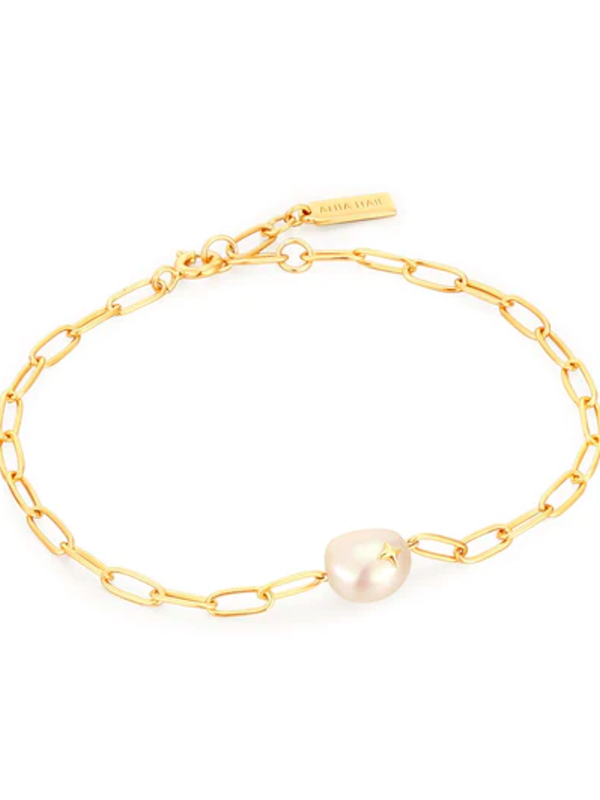 Ania Haie Bracelet Ania Haie Gold Pearl Sparkle Chunky Chain  B043-03G
