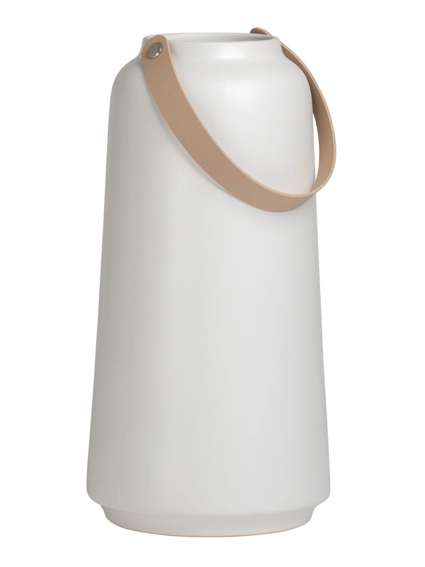 Torre & Tagus Vase en Céramique Lido Matte White 11''