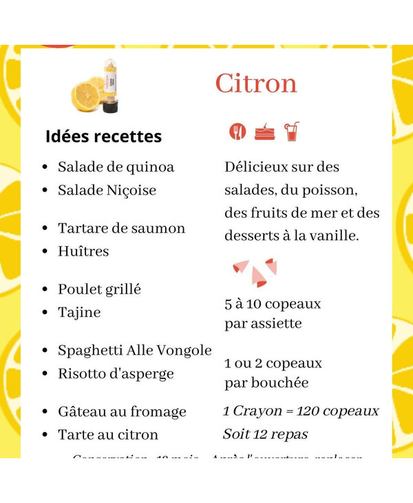 Coffret Unique Food Crayon Citron