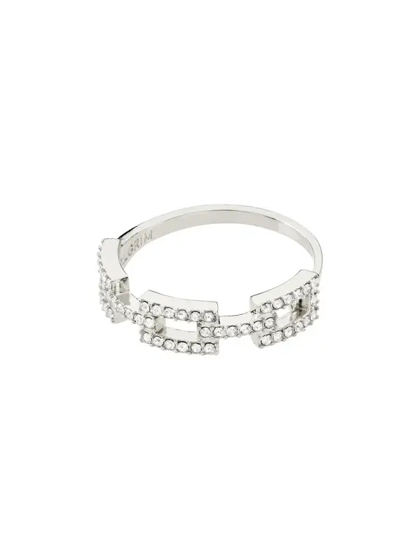 Pilgrim Coby Recycled bague effet chaine crystal argent A23