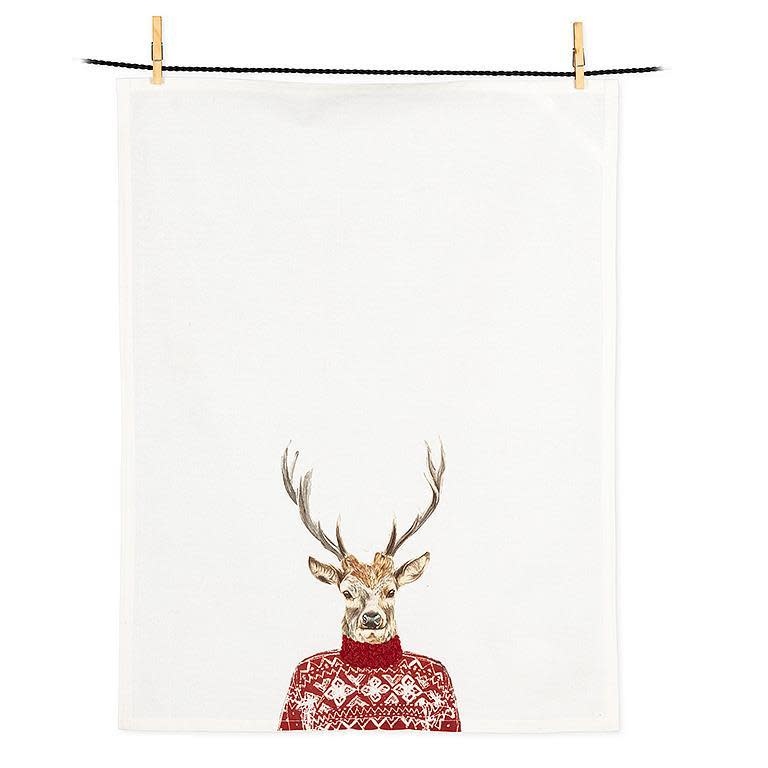 Dressed stag kitchen towel/ linge à vaisselle orignal