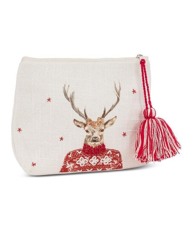 Dressed stag Zipper pouch/ pochette cerf