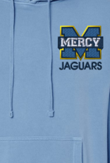 Independent Pigment Dyed  Lt Blue Hoodie Embroidered Power M "Jaguars"
