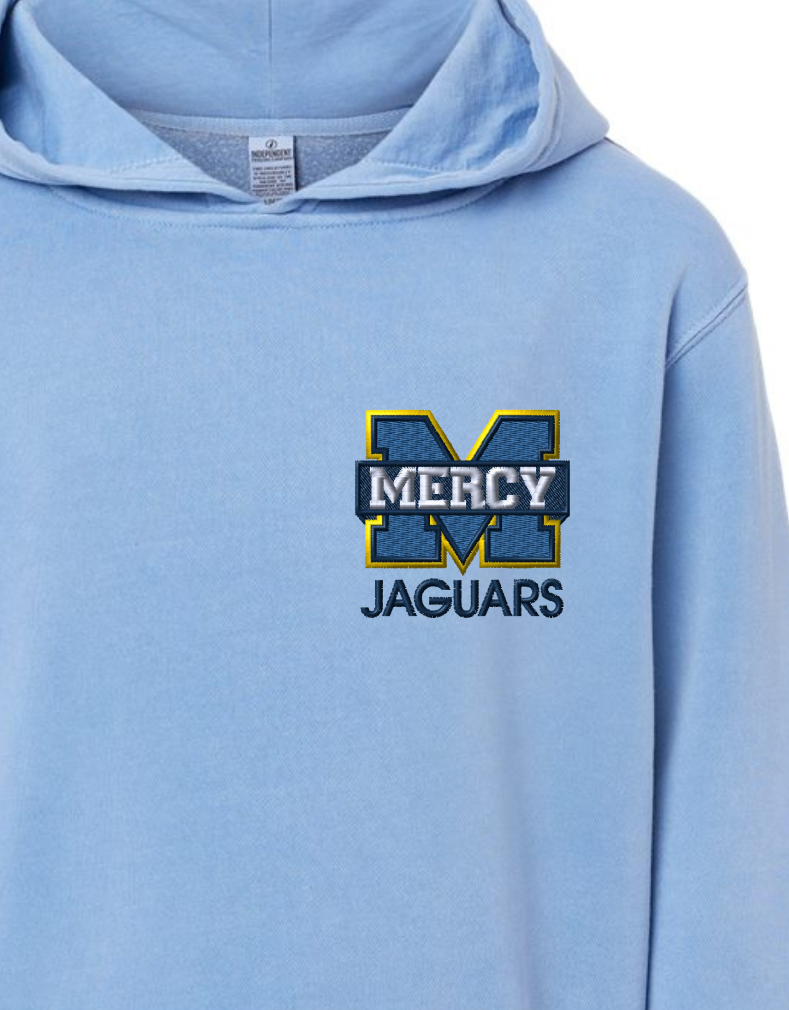 Independent YOUTH pigment dyed hoodie embroidered Power M "Jaguars"