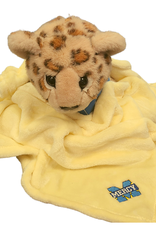 Yellow Fleece Baby Blanket Embroidered Power M