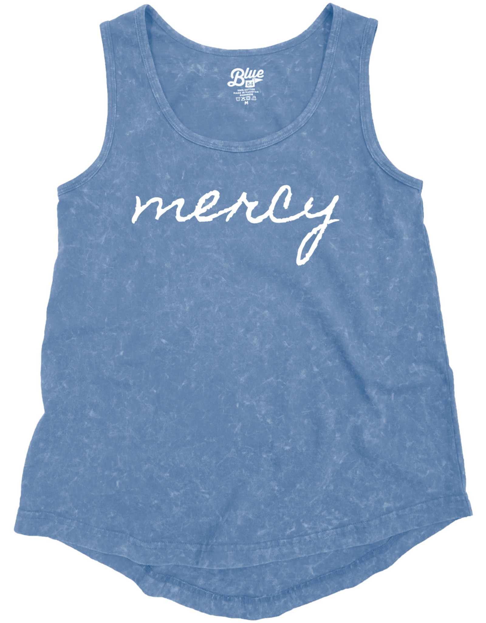 Blue 84 Blue Washout Tank with Mercy Script