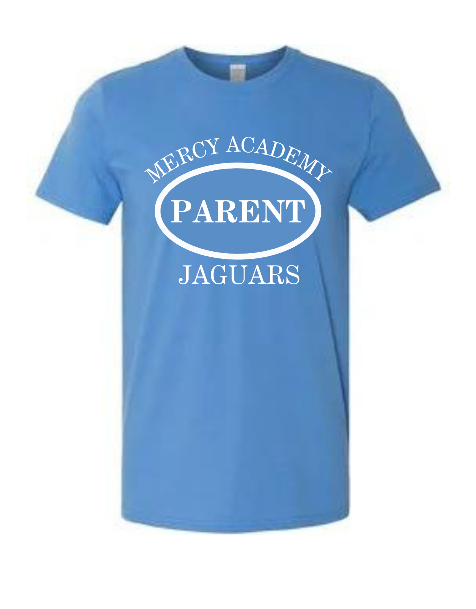 Gildan Blue Mercy Jaguars "Parent" in Oval Tee