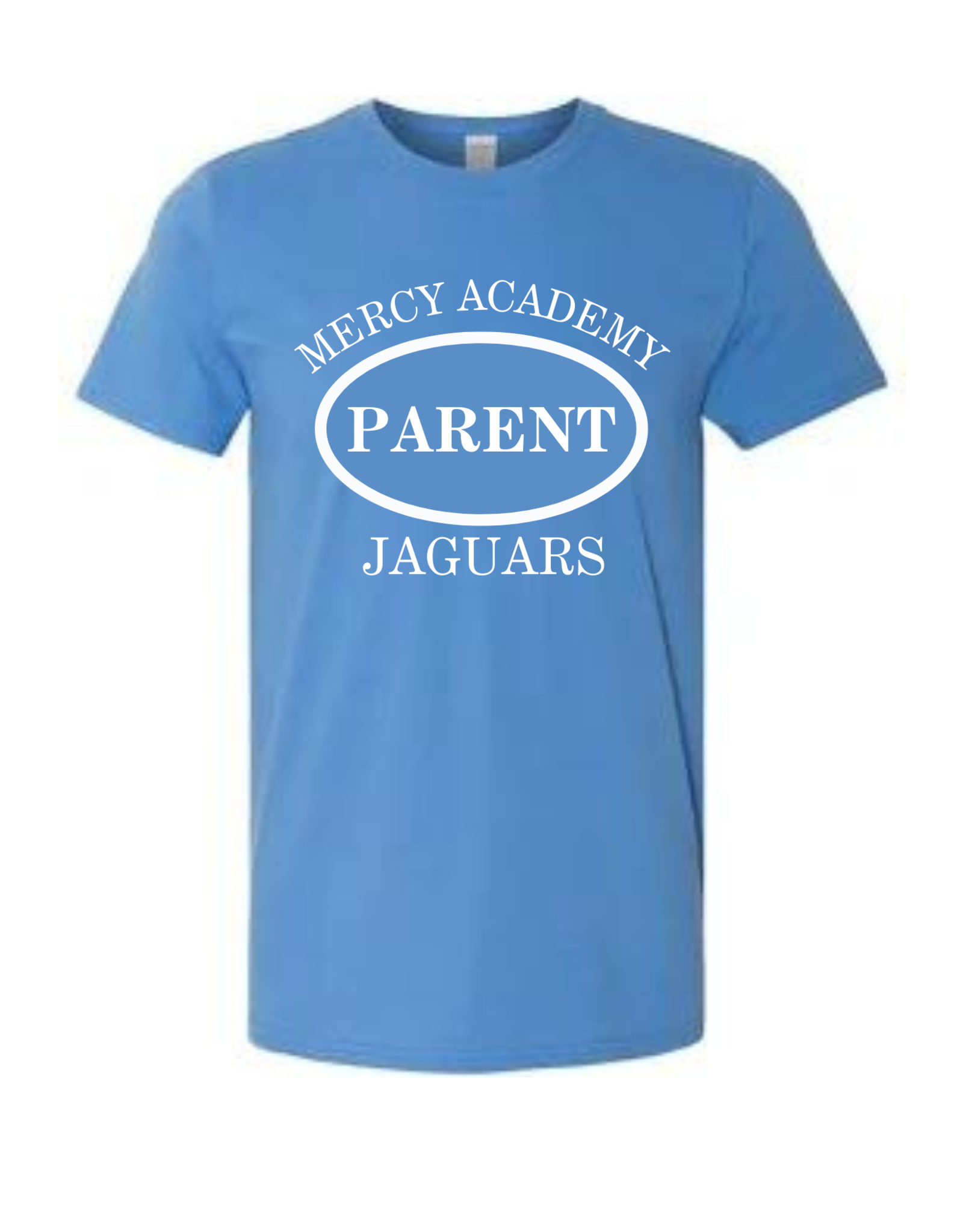 Gildan Blue Mercy Jaguars "Parent" in Oval Tee