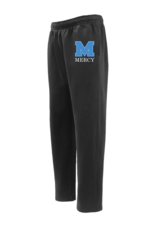 Pennant Black Open leg Sweats with Blue M "MERCY"