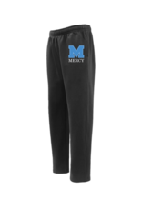 Pennant Black Open leg Sweats with Blue M "MERCY"