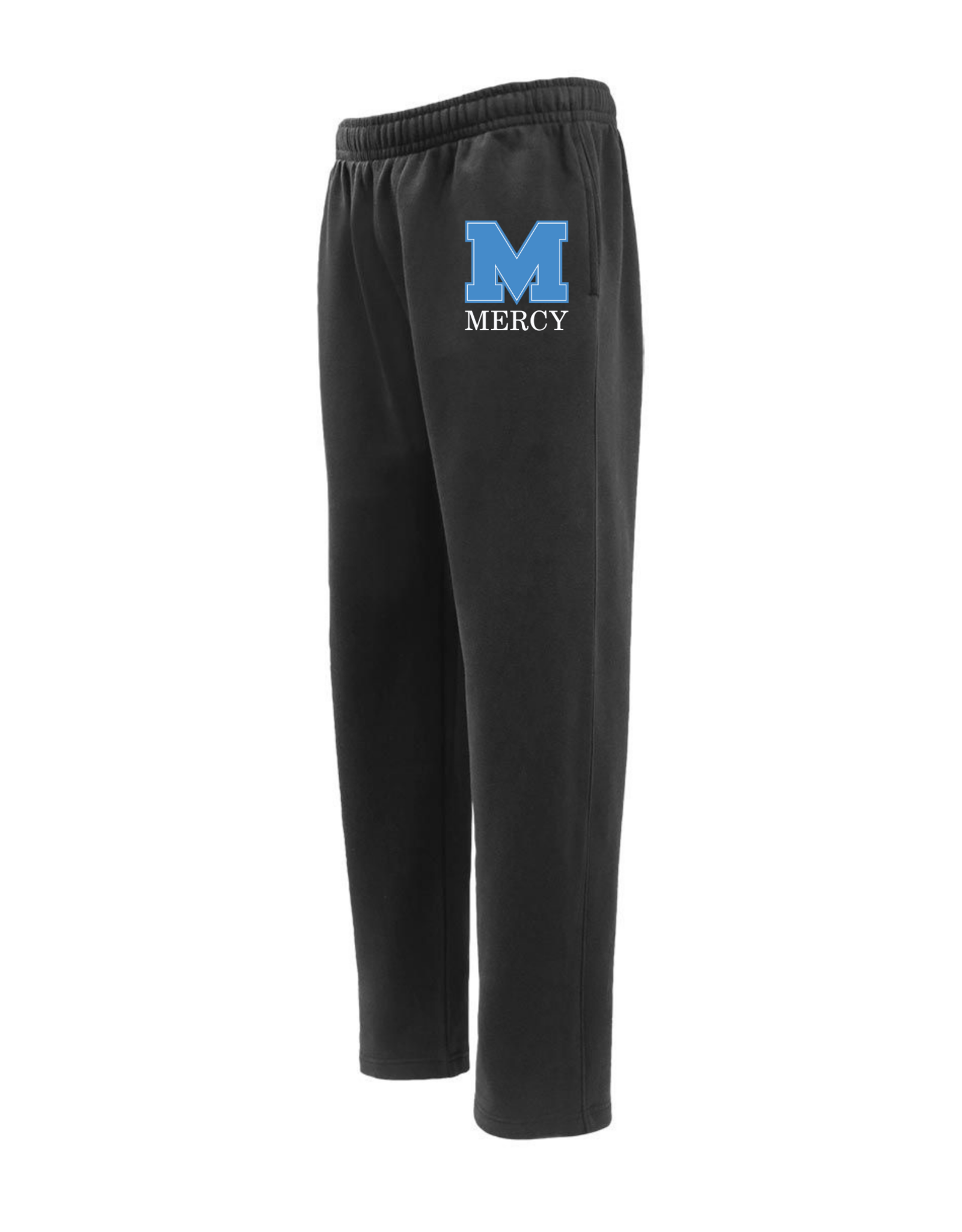 Pennant Black Open leg Sweats with Blue M "MERCY"