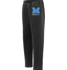 Pennant Black Open leg Sweats with Blue M "MERCY"